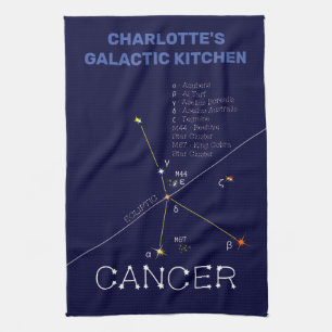 Paño De Cocina Cáncer de Constelación Zodiaca