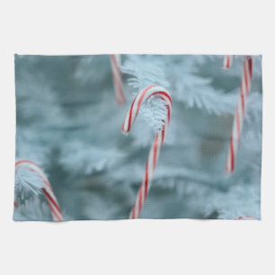Paño De Cocina Candy Cane en el árbol
