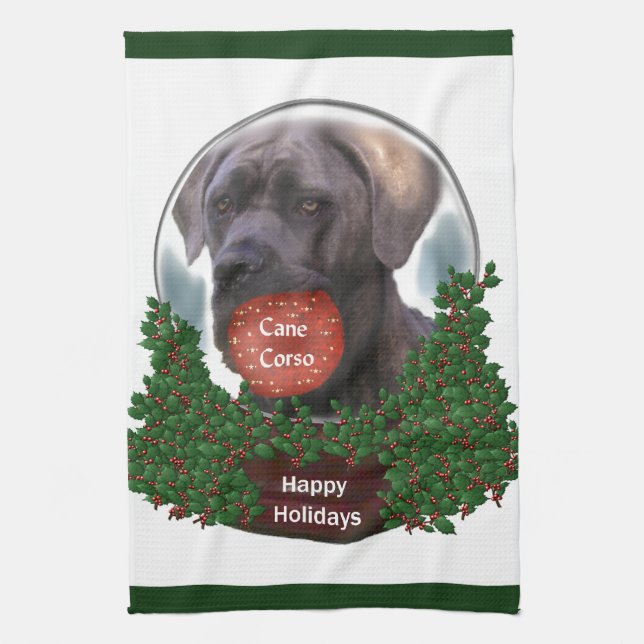 Paño De Cocina Cane Corso Navidades (Vertical)