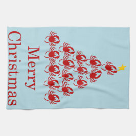 Paño De Cocina Cangrejo de las Felices Navidad