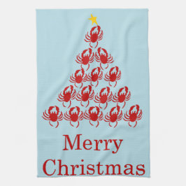 Paño De Cocina Cangrejo de las Felices Navidad