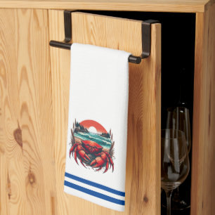 Paño De Cocina cangrejo de Maine costero/náutico