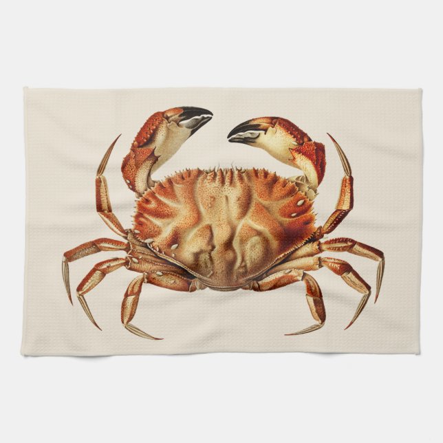 Paño De Cocina Cangrejo Dungeness - Bellianis del cáncer (Horizontal)