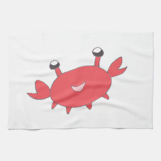 Paño De Cocina Cangrejo rojo feliz lindo