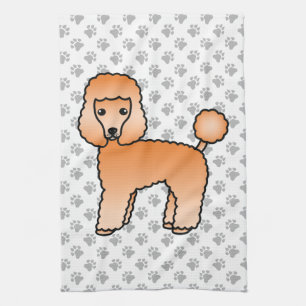 Paño De Cocina Caniche Toy Albaricoque Perro De Dibujos Animados 