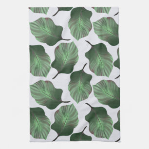 Paño De Cocina Canna Tropicanna Tropical Leaves, Verde