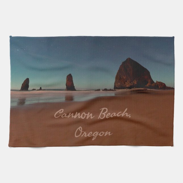 Paño De Cocina Cannon Beach Oregon Haystack Rock (Horizontal)