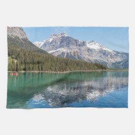 Paño De Cocina Canoa en el famoso Lago Esmeralda - Yoho NP, Canad