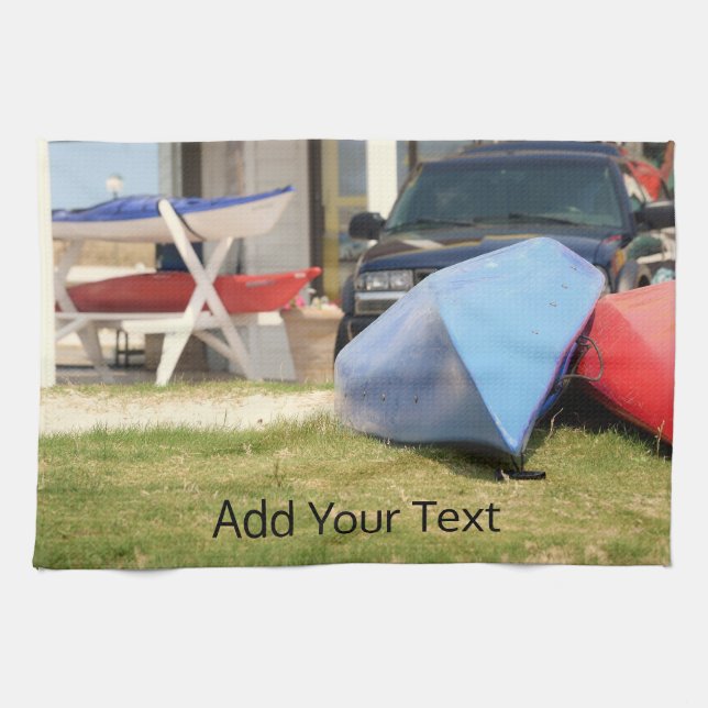 Paño De Cocina Canoas y kayaks por Shirley Taylor (Horizontal)