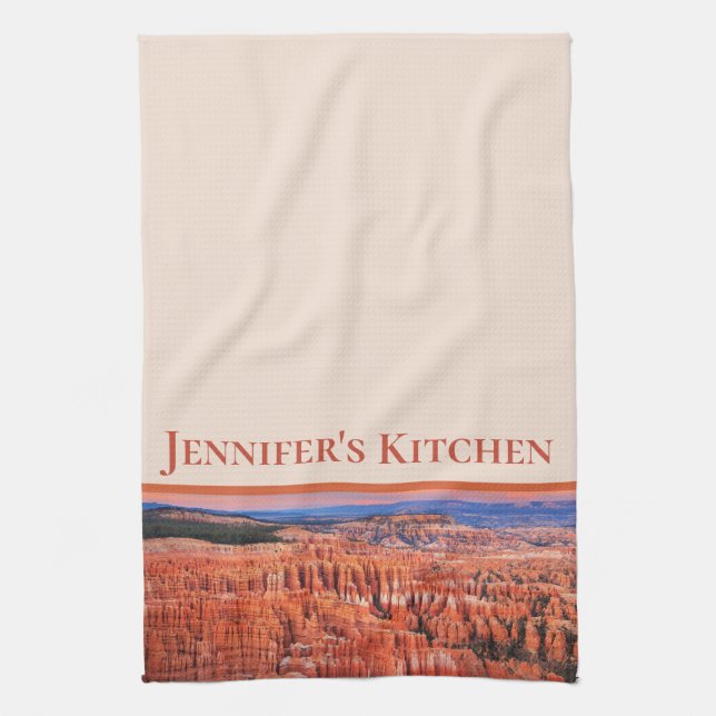 Paño De Cocina Cañón de Bryce Beige personalizado (Vertical)