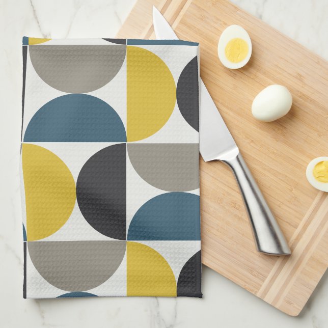 Paño De Cocina Cañón de verano moderno y azul (Doblado Cuarto)