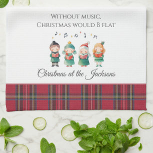 Paño De Cocina Cantantes de Carol cantando villancicos Navidades