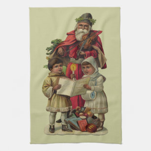 Paño De Cocina Canto musical de los Navidades de Santa Elena