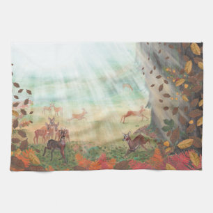 Paño De Cocina Capreolus Roe Deer Capreolus en la luz solar fores