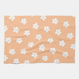 Paño De Cocina Caprichosa Floral Rosa y Blanca Retro, Alegre,