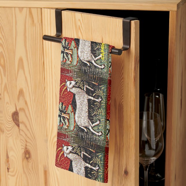 Paño De Cocina Capricornio la fiesta de cumpleaños del Rótulo Goa (Pliegue de tercios)