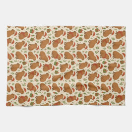 Paño De Cocina Capybaras en Navidades