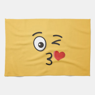 Paño De Cocina Cara lanzando un beso