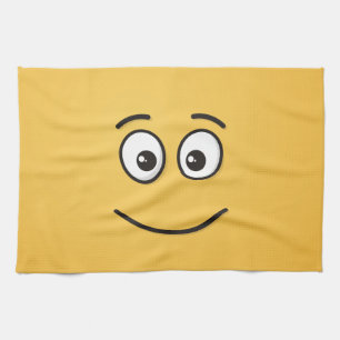 Paño De Cocina Cara sonriente con ojos abiertos