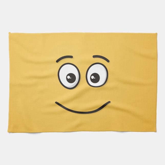 Paño De Cocina Cara sonriente con ojos abiertos (Horizontal)