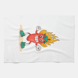 Paño De Cocina Carácter sonriente de Ilustracion Personalizado ja