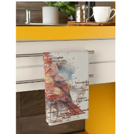 Paño De Cocina Cardenal sobre la hoja de ruta de Virginia