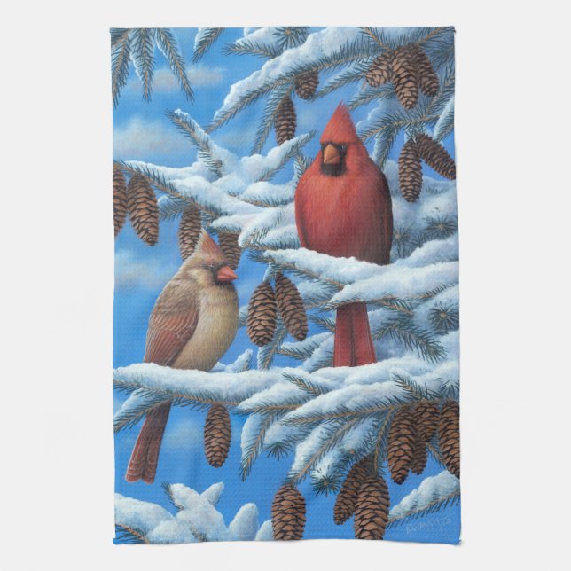 Paño De Cocina Cardenales (Vertical)