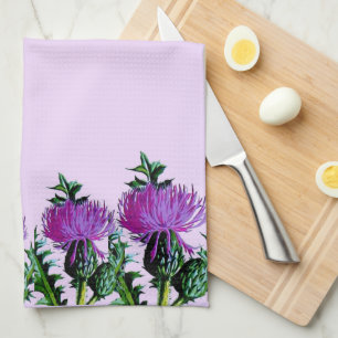 Paño De Cocina Cardo escocés púrpura del jardín