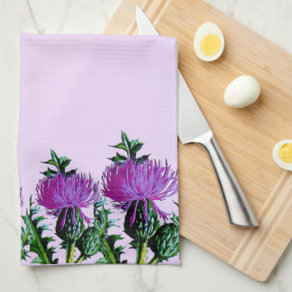 Paño De Cocina Cardo escocés púrpura del jardín