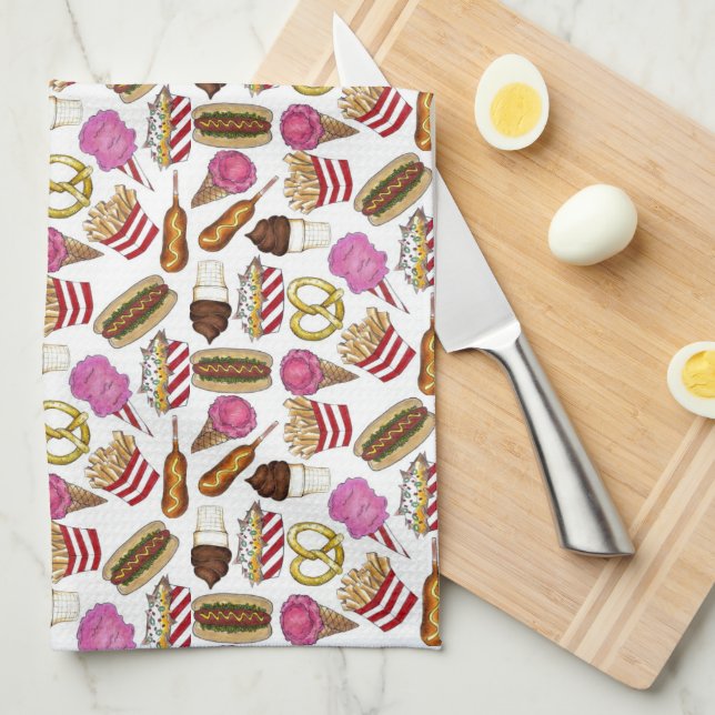 Paño De Cocina Carnaval Estatal Feria Alimentos Nachos Algodón (Doblado Cuarto)