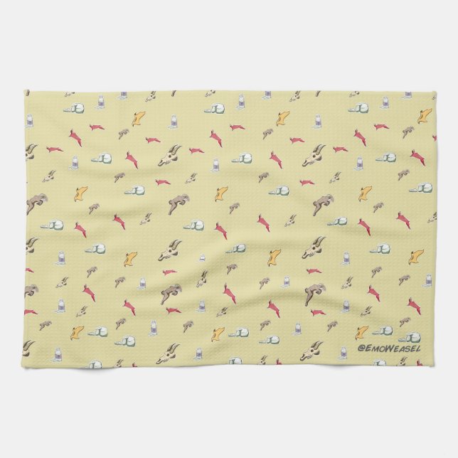 Paño De Cocina Carne de la cabra de la comida (Horizontal)