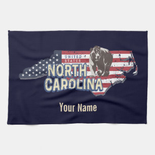 Paño De Cocina Carolina del Norte Estado Estados Unidos Mapa USA