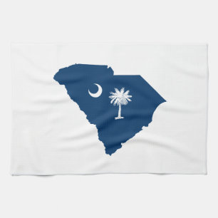 Paño De Cocina Carolina del Sur en azul y blanco