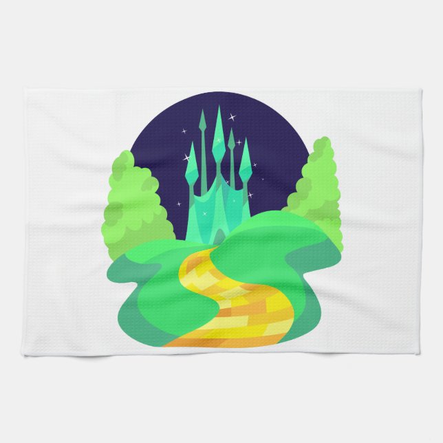 Paño De Cocina carretera de ladrillo amarillo (Horizontal)