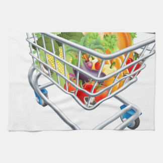 Paño De Cocina Carretilla vegetal del carro de la compra
