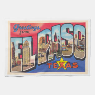Paño De Cocina Carta grande de El Paso Texas TX