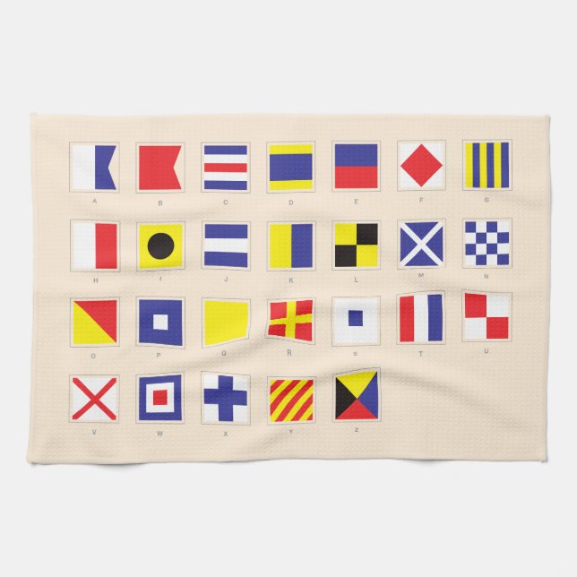 Paño De Cocina Carta náutica de la bandera (Horizontal)