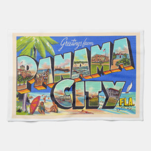 Paño De Cocina Carta postal grande de la Ciudad de Panamá, Florid