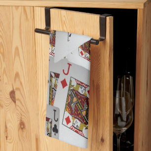 Paño De Cocina Cartas de Póquer apiladas,