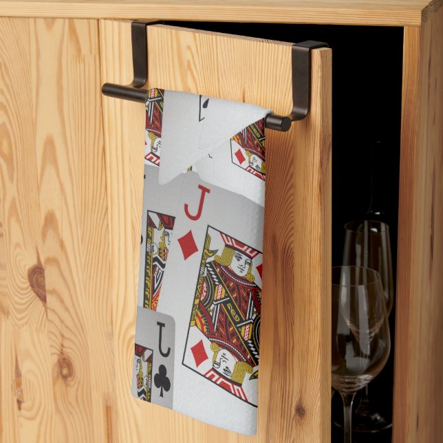 Paño De Cocina Cartas de Póquer apiladas, (Pliegue de tercios)