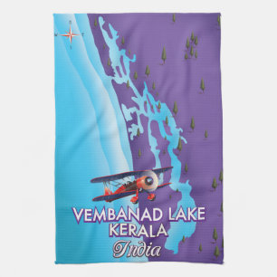Paño De Cocina Cartel de viaje al lago Vembanad, India