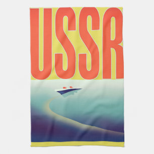Paño De Cocina Cartel de viaje de la URSS Soviética