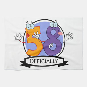 Paño De Cocina Cartel oficial de cumpleaños 58