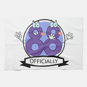 Paño De Cocina Cartel oficial de cumpleaños 88