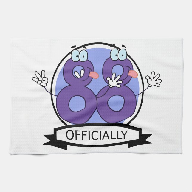 Paño De Cocina Cartel oficial de cumpleaños 88 (Horizontal)