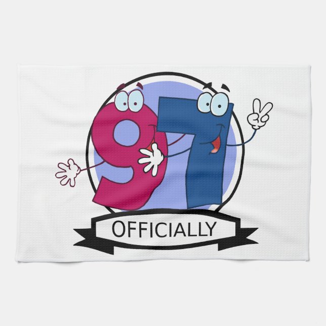 Paño De Cocina Cartel oficial de cumpleaños 97 (Horizontal)