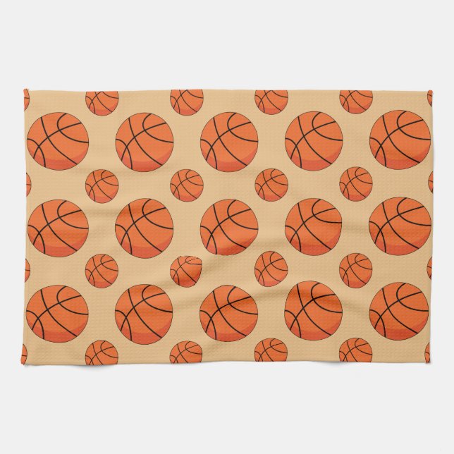 Paño De Cocina Cartoon Basketball Ball (Horizontal)