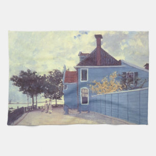 Paño De Cocina Casa azul en Zaandam de Claude Monet
