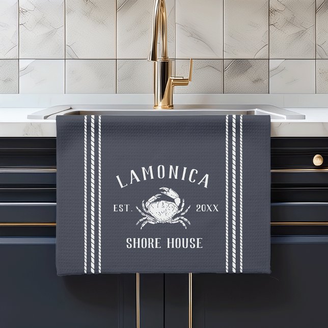 Paño De Cocina Casa costera personalizada de cangrejo ruso azul d (Subido por el creador)