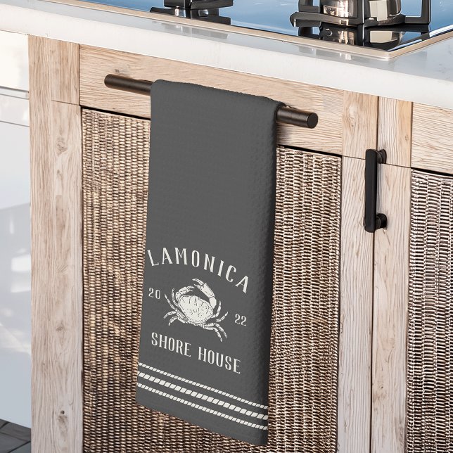 Paño De Cocina Casa costera personalizada de cangrejo rústico de  (Subido por el creador)